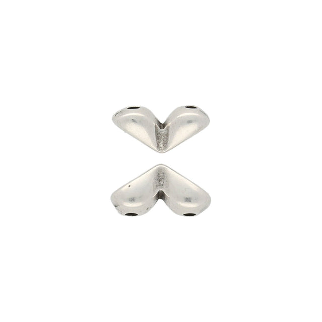 Mitakas-GemDuo Side Bead - Antique Silver Plate - PerlineBeads