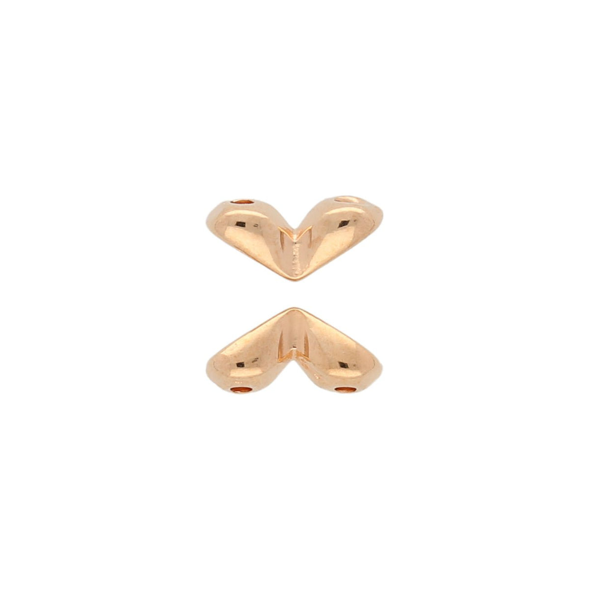 Mitakas-GemDuo Side Bead – Rose Gold Plate - PerlineBeads