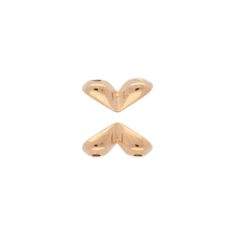 Mitakas-GemDuo Side Bead – Rose Gold Plate - PerlineBeads