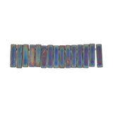 Miyuki Quarter Tila bead - Black AB - PerlineBeads