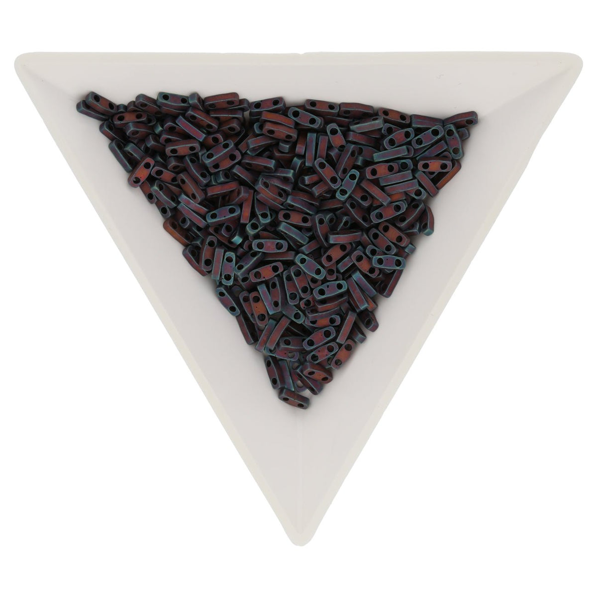 Miyuki Quarter Tila bead - Matte Mettalic Dark Raspberry - PerlineBeads