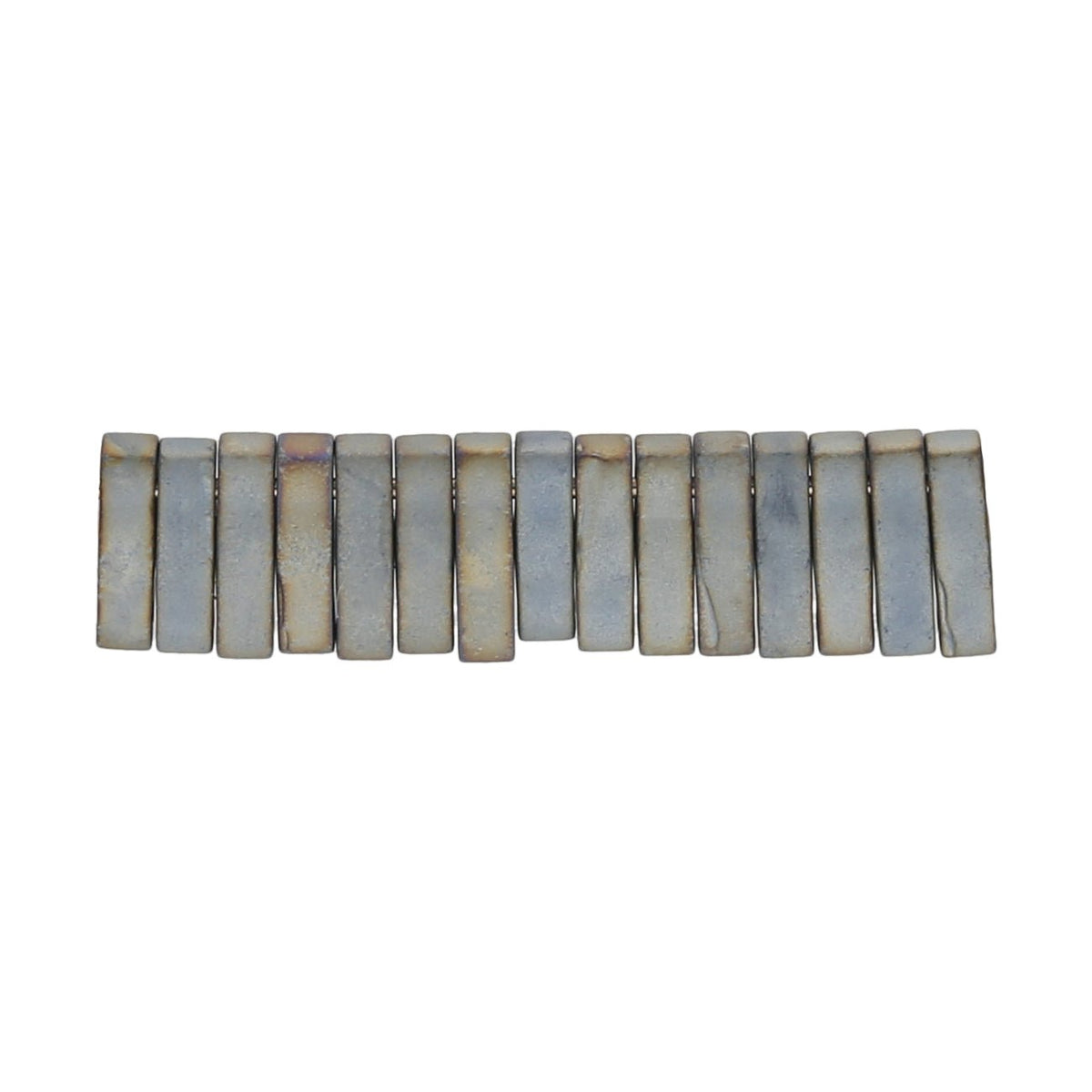Miyuki Quarter Tila bead - Matte Mettalic Silver Gray - PerlineBeads