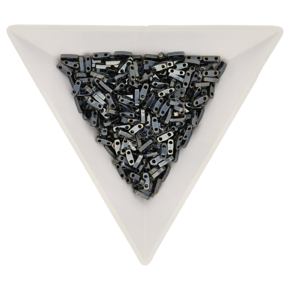 Miyuki Quarter Tila bead - Metallic Light Gunmetal - PerlineBeads