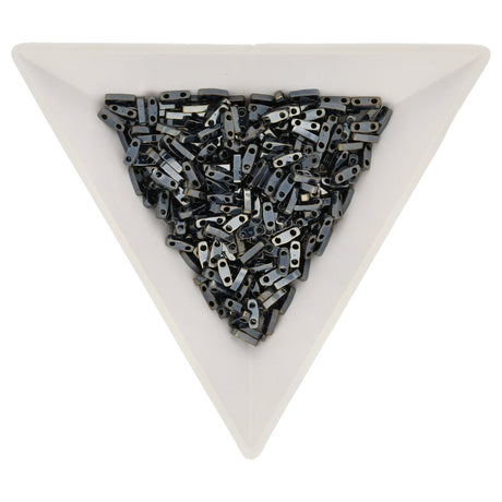 Miyuki Quarter Tila bead - Metallic Light Gunmetal - PerlineBeads