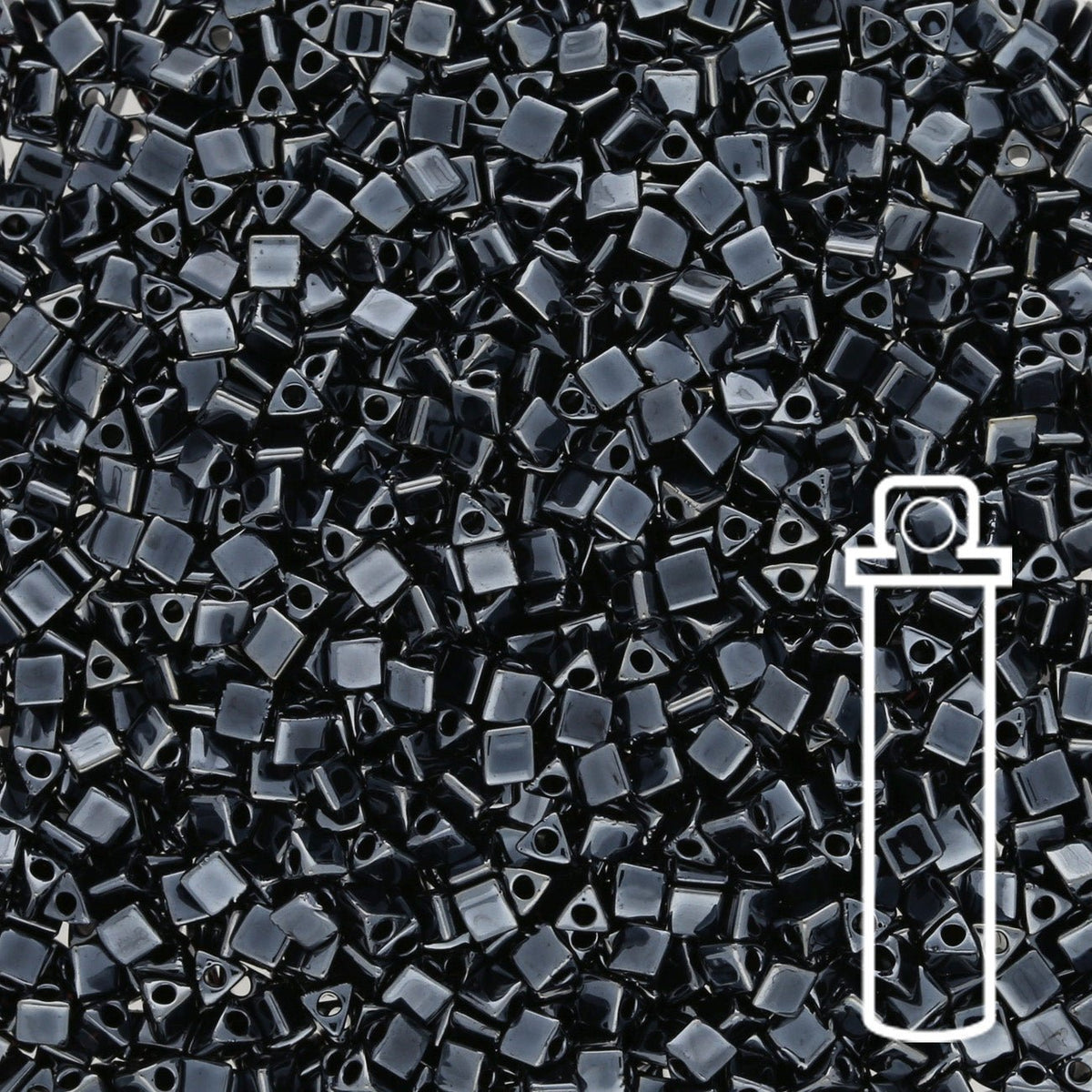 Miyuki Sharp Triangle 10/0 - Gunmetal - PerlineBeads