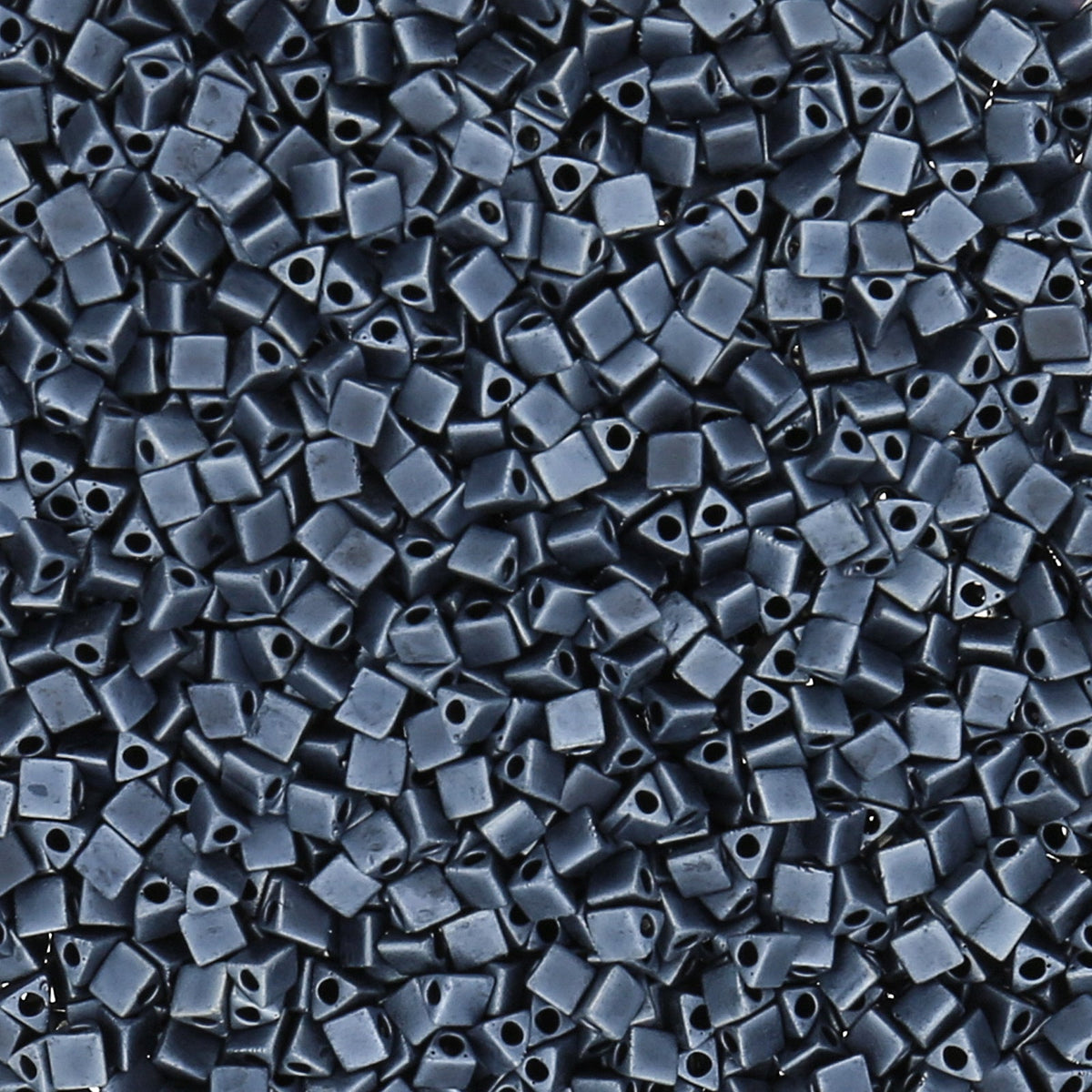 Miyuki Sharp Triangle 10/0 - Matte Gunmetal - PerlineBeads