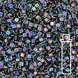 Miyuki Sharp Triangle 10/0 - Metallic Var. Blue Iris - PerlineBeads