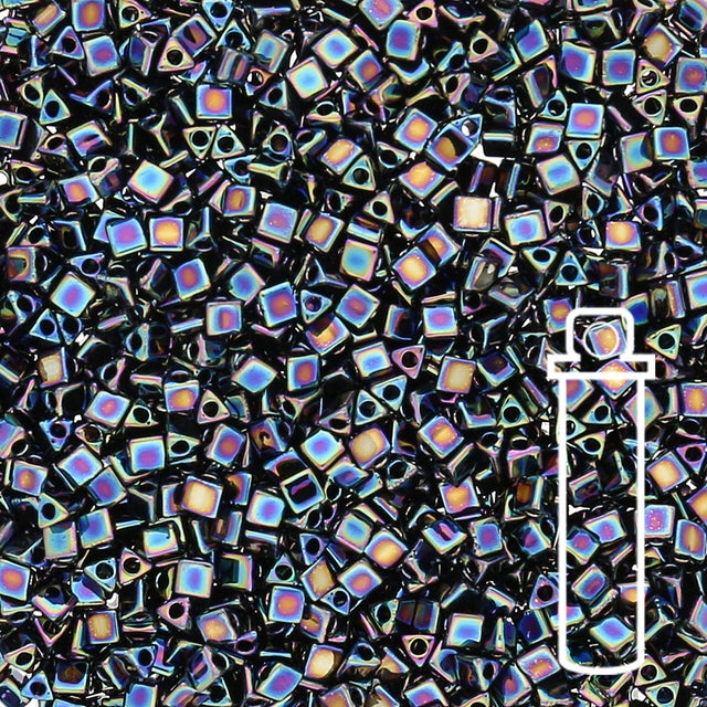 Miyuki Sharp Triangle 10/0 - Metallic Var. Blue Iris - PerlineBeads