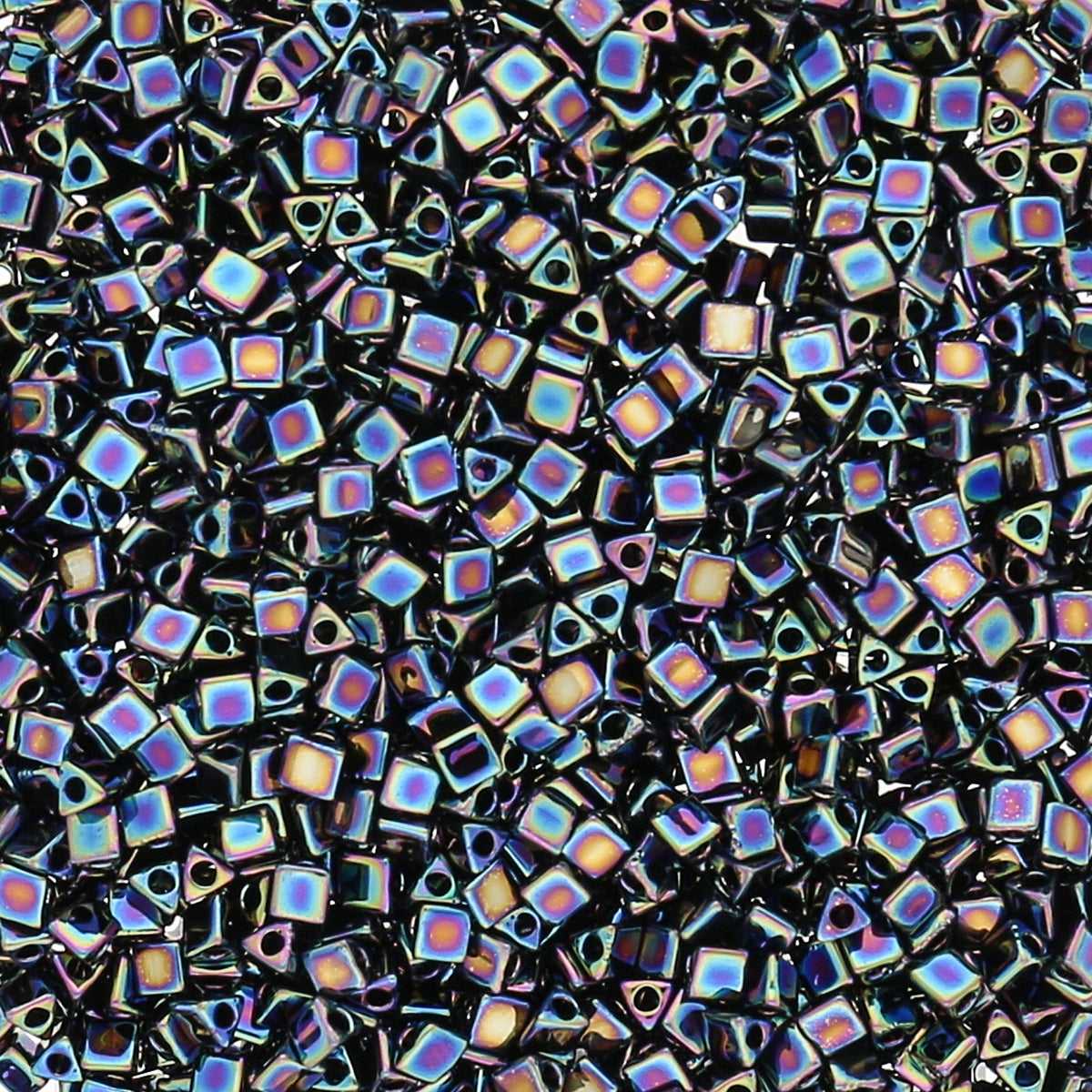 Miyuki Sharp Triangle 10/0 - Metallic Var. Blue Iris - PerlineBeads