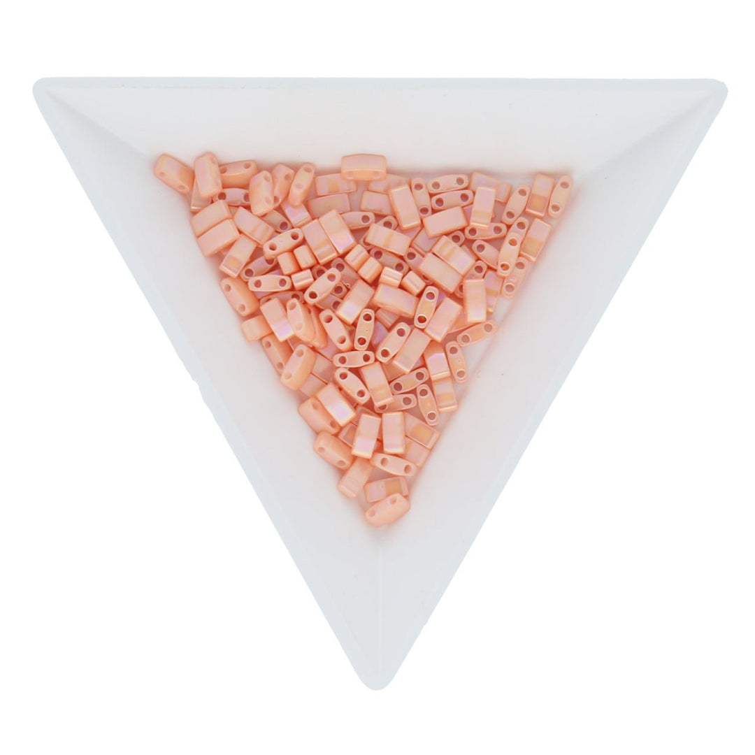 Miyuki Tila 1/2 cut bead - Semi Matte Opaque Salmon - PerlineBeads