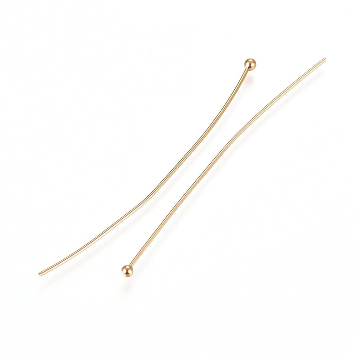 Nietstift mit Kugelkopf 50 mm – Edelstahl, Farbe Gold - PerlineBeads
