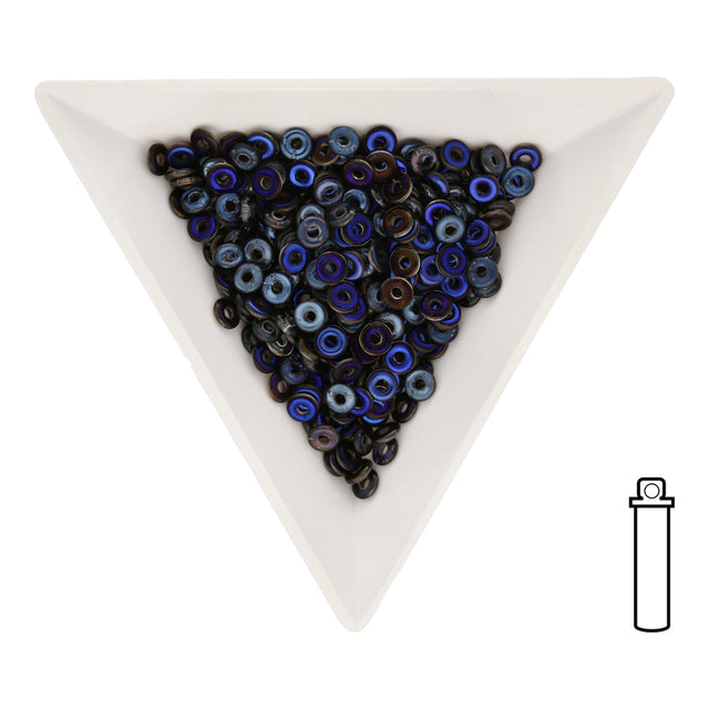 O Beads 3.8 x 1 mm - Crystal Azuro - PerlineBeads