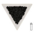 O Beads 3.8 x 1 mm - Jet - PerlineBeads