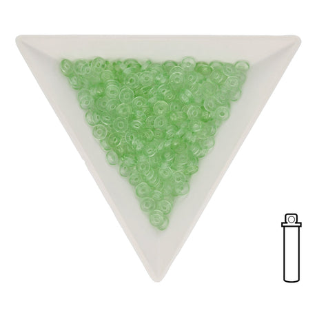 O Beads 3.8 x 1 mm - Peridot - PerlineBeads