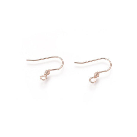 Ohrbügel für Ohrringe, Edelstahl – Farbe Rose Gold - PerlineBeads