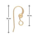 Ohrbügel für Ohrringe Flach – 18 mm - 14K Gold-filled - PerlineBeads