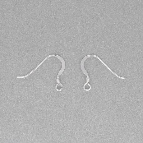 Ohrbügel für Ohrringe Flach – 19 mm - Sterling Silber - PerlineBeads