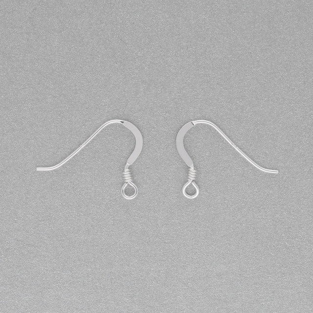 Ohrbügel für Ohrringe Flach – 19 mm - Sterling Silber - PerlineBeads