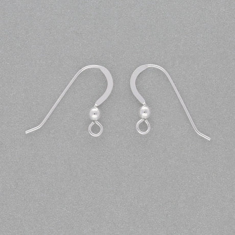 Ohrbügel für Ohrringe Flach – 24 mm - Sterling Silber - PerlineBeads