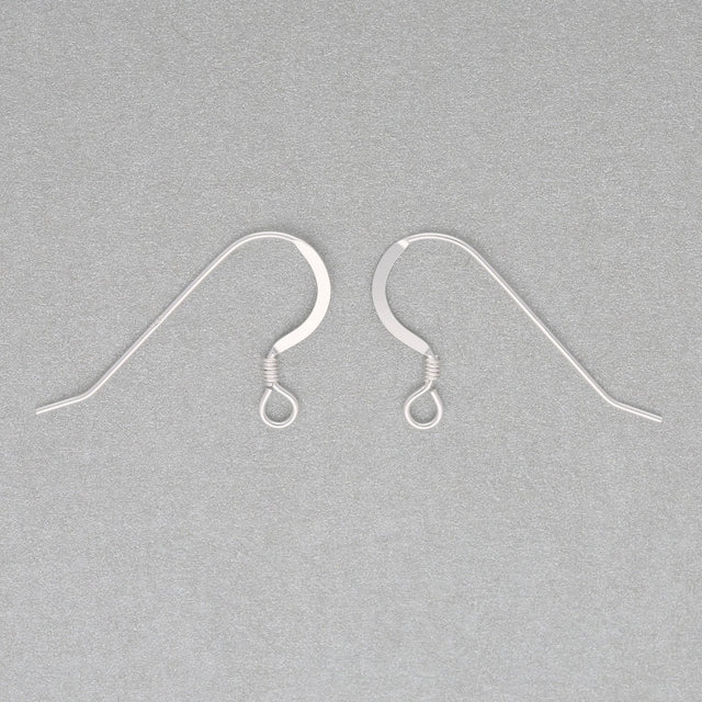 Ohrbügel für Ohrringe Flach – 25 mm - Sterling Silber - PerlineBeads