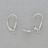 Ohrbügel für Ohrringe «Fleur de Lis» – 14x12 mm - Sterling Silber - PerlineBeads