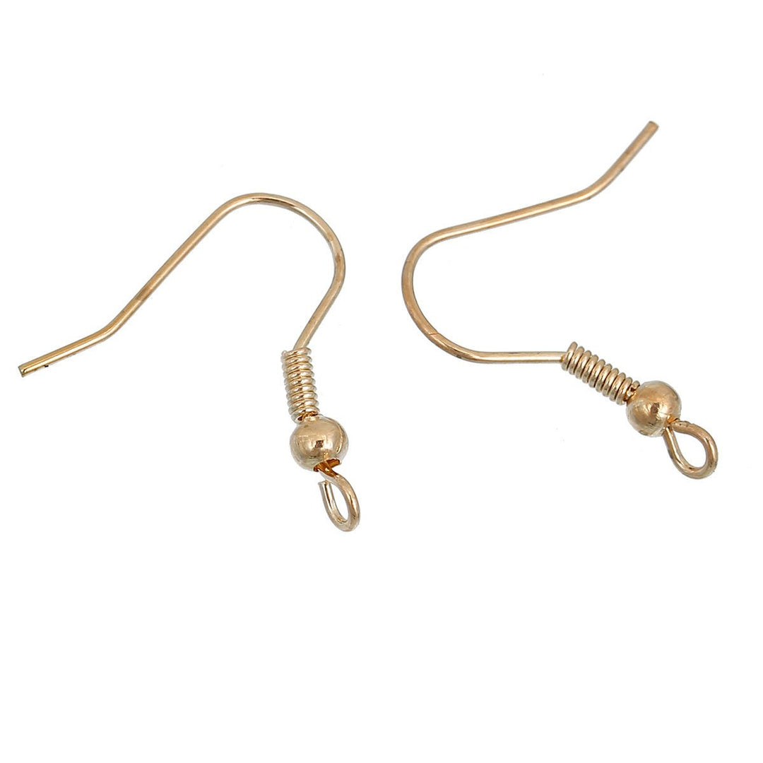 Ohrbügel für Ohrringe mit Kugel – Farbe Gold - PerlineBeads