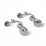 Ohrclips für coole Ohrringe – Farbe Platin - PerlineBeads