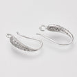 Ohrhaken Micro Pavé Cubic Zirconia – Farbe Silber - PerlineBeads
