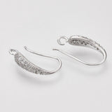 Ohrhaken Micro Pavé Cubic Zirconia – Farbe Silber - PerlineBeads