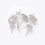 Ohrstecker mit 8 mm Platte - Platinfarbe - PerlineBeads