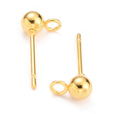 Ohrstecker mit Kugel 4 mm - Goldfarbe - PerlineBeads