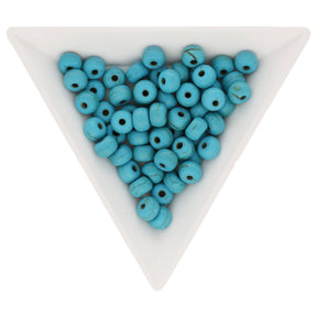 Perle aus synthetischem Türkis - rund – 6x4 mm (ca. 95 Stk.) - PerlineBeads