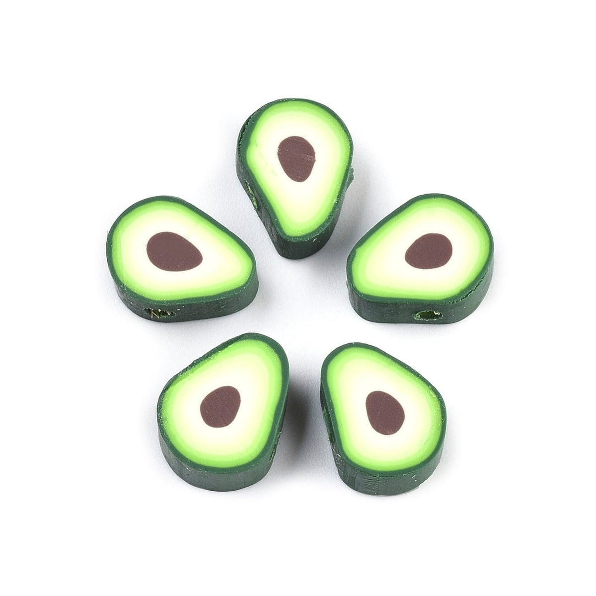 Perlen aus Polymer-Paste – Avocado - PerlineBeads