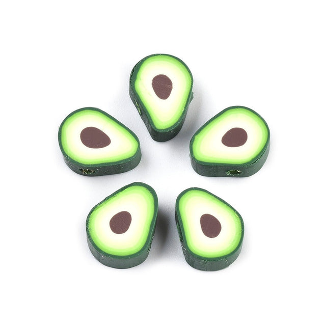 Perlen aus Polymer-Paste – Avocado - PerlineBeads