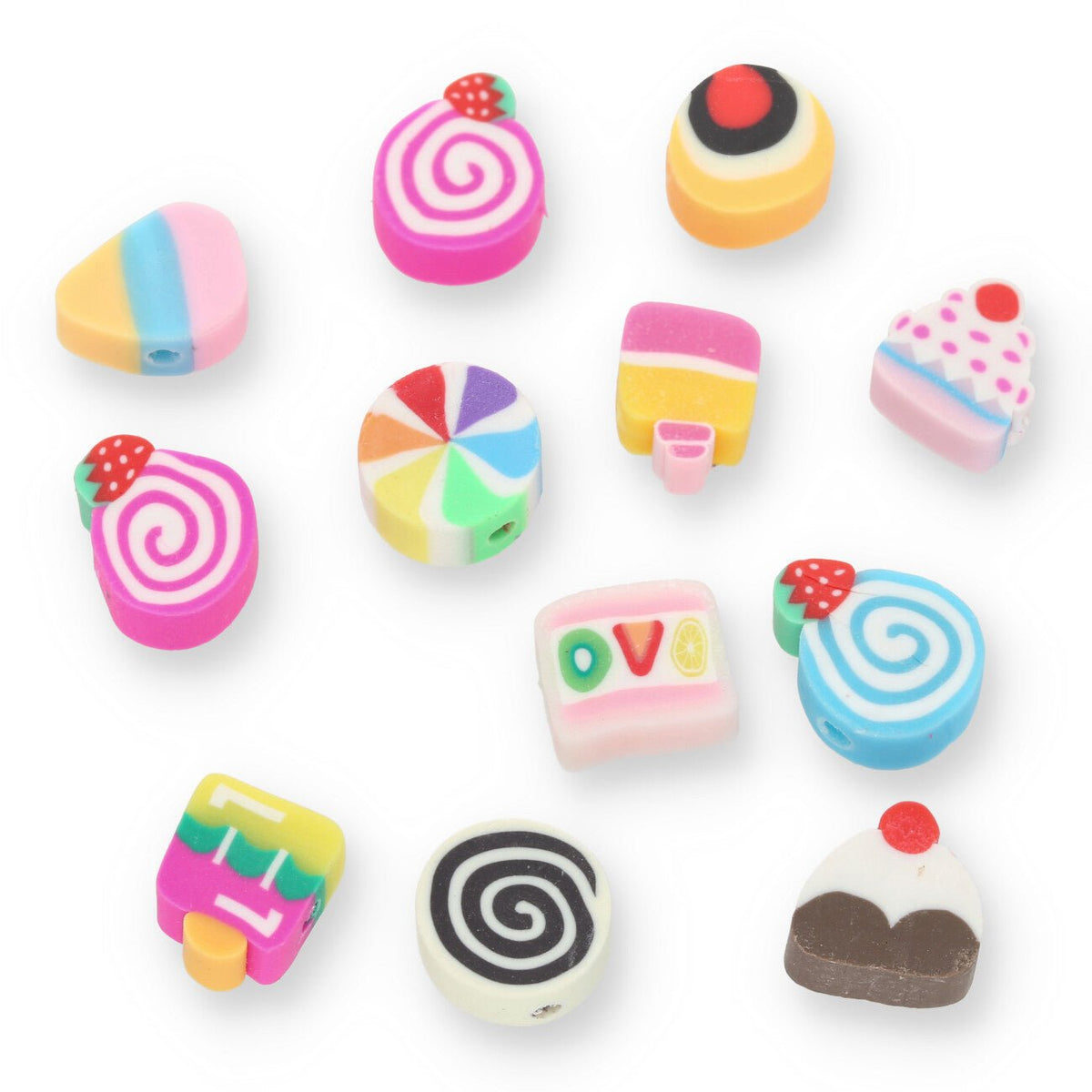 Perlen aus Polymer-Paste – Gebäck - PerlineBeads
