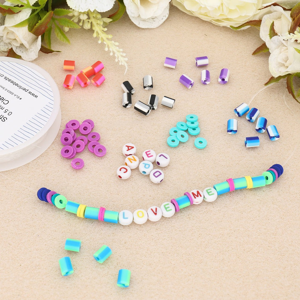 Perlen aus Polymer-Paste – Zylindrisch - Violet - PerlineBeads