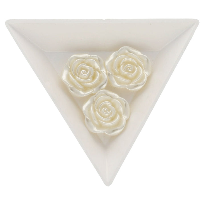 Perlen in Form einer Rose - Elfenbeinfarbe - PerlineBeads