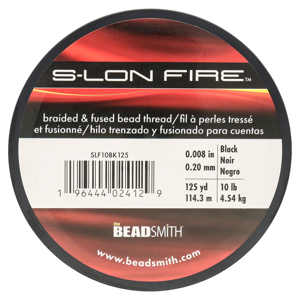 Perlenfaden S-Lon Fire 10lb - Black (114,3 m) - PerlineBeads