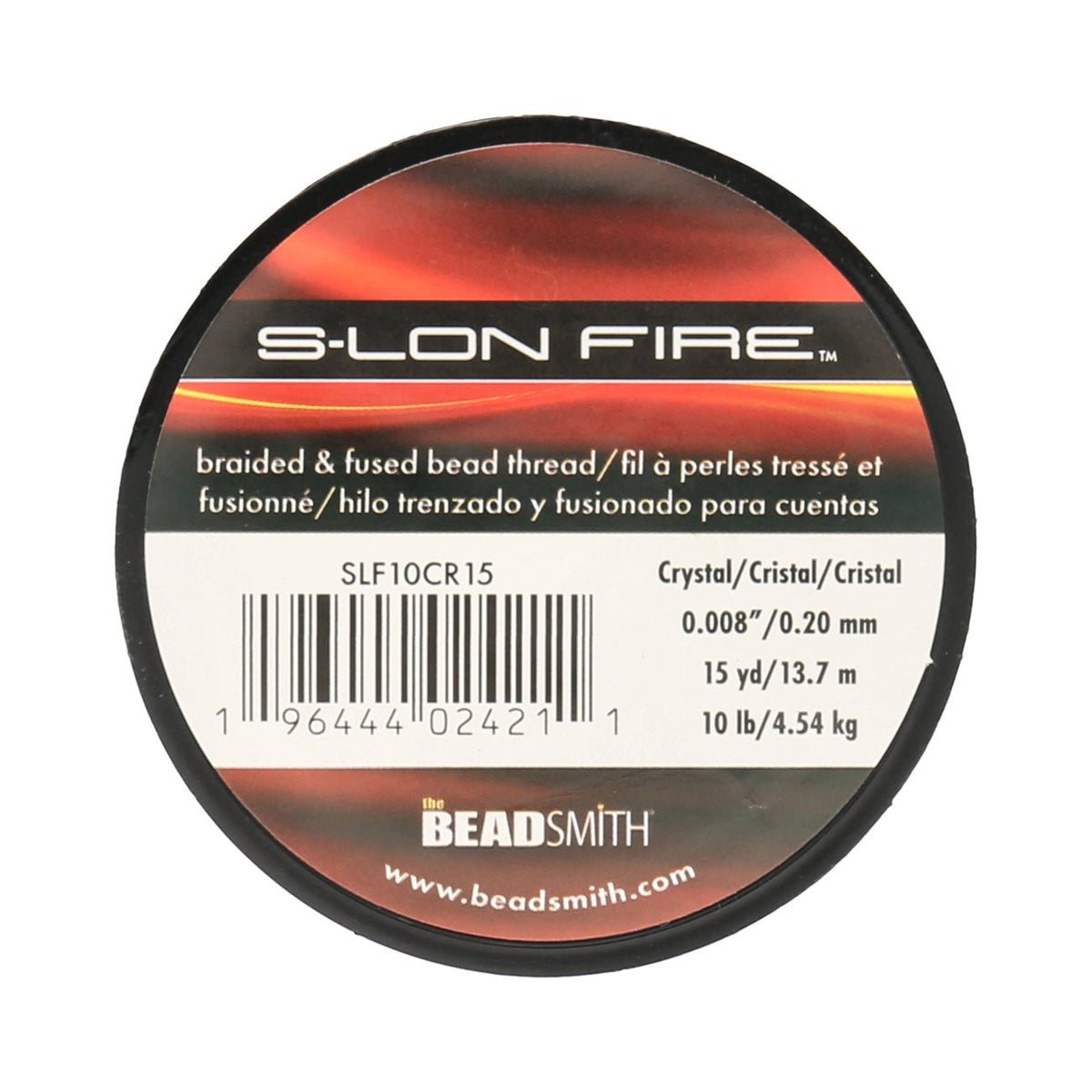 Perlenfaden S-Lon Fire 10lb - Crystal (13,7 m) - PerlineBeads