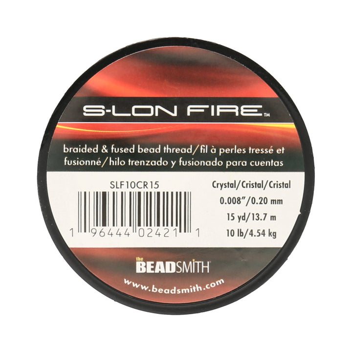 Perlenfaden S-Lon Fire 10lb - Crystal (13,7 m) - PerlineBeads