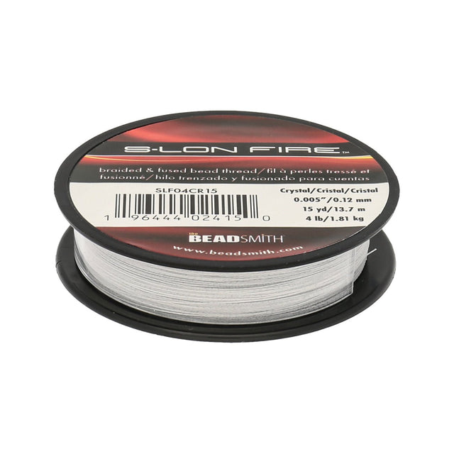 Perlenfaden S-Lon Fire 4lb - Crystal (13,7 m) - PerlineBeads
