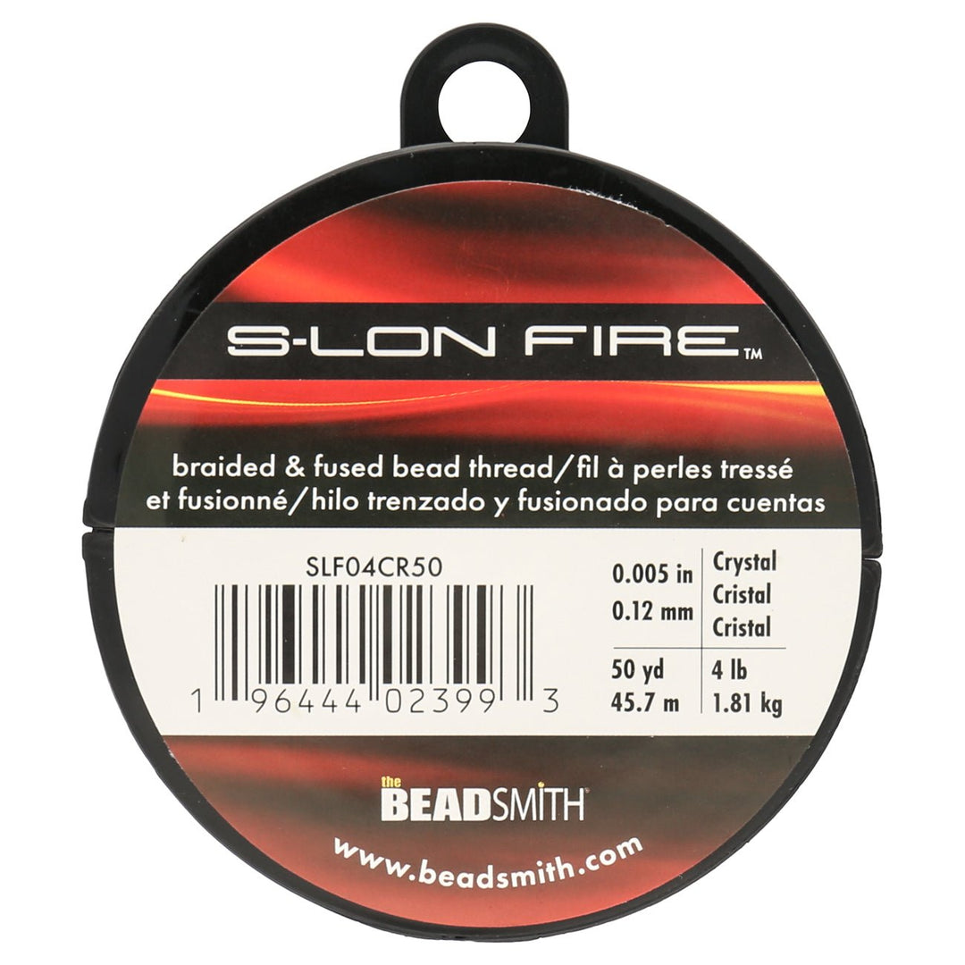 Perlenfaden S-Lon Fire 4lb - Crystal (45,7 m) - PerlineBeads