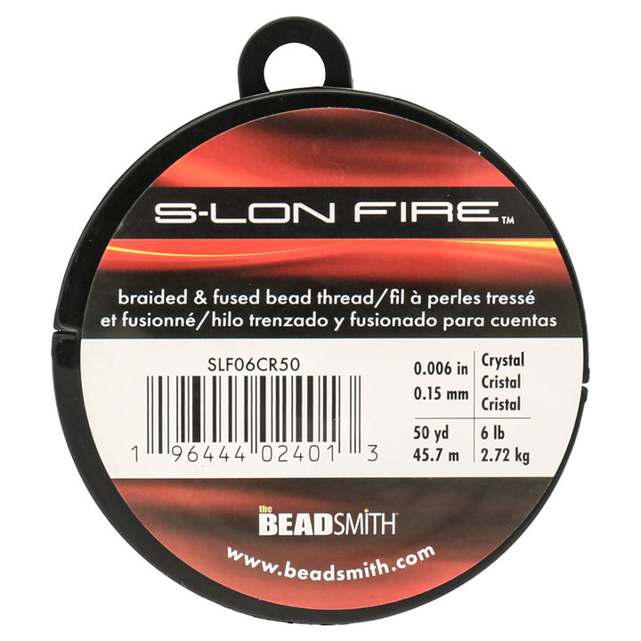 Perlenfaden S-Lon Fire 6lb - Crystal (45,7 m) - PerlineBeads