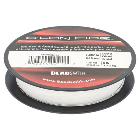 Perlenfaden S-Lon Fire 8lb - Crystal (114,3 m) - PerlineBeads