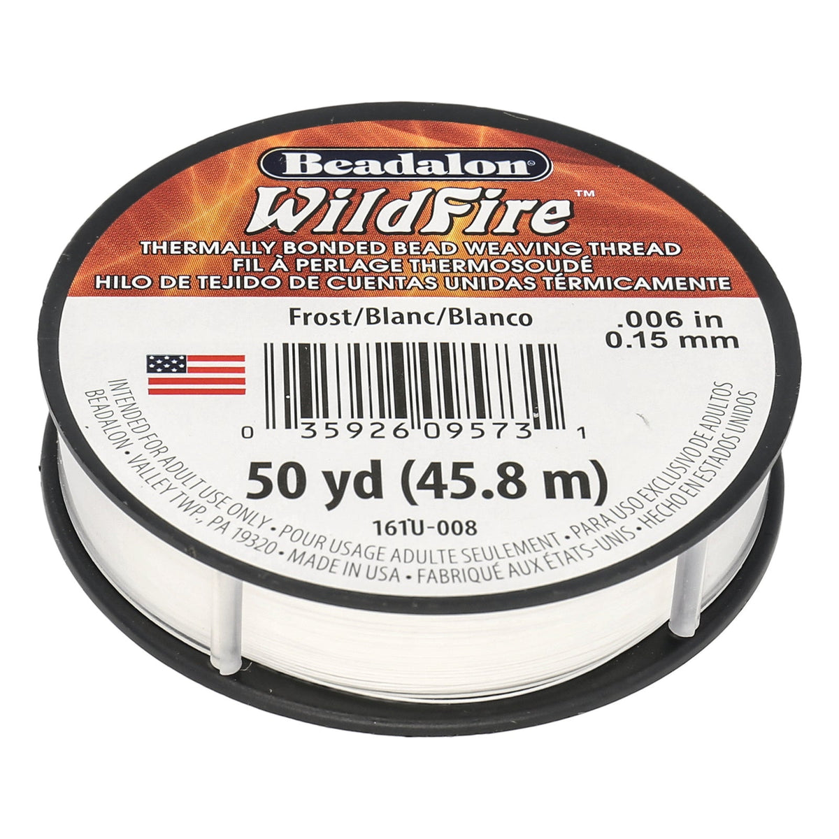 Perlenfaden Wildfire 6 lb – Frost (45,8 m) - PerlineBeads