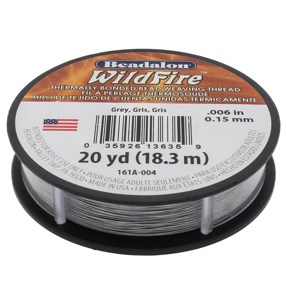Perlenfaden Wildfire 6 lb - Grey (18,3 m) - PerlineBeads