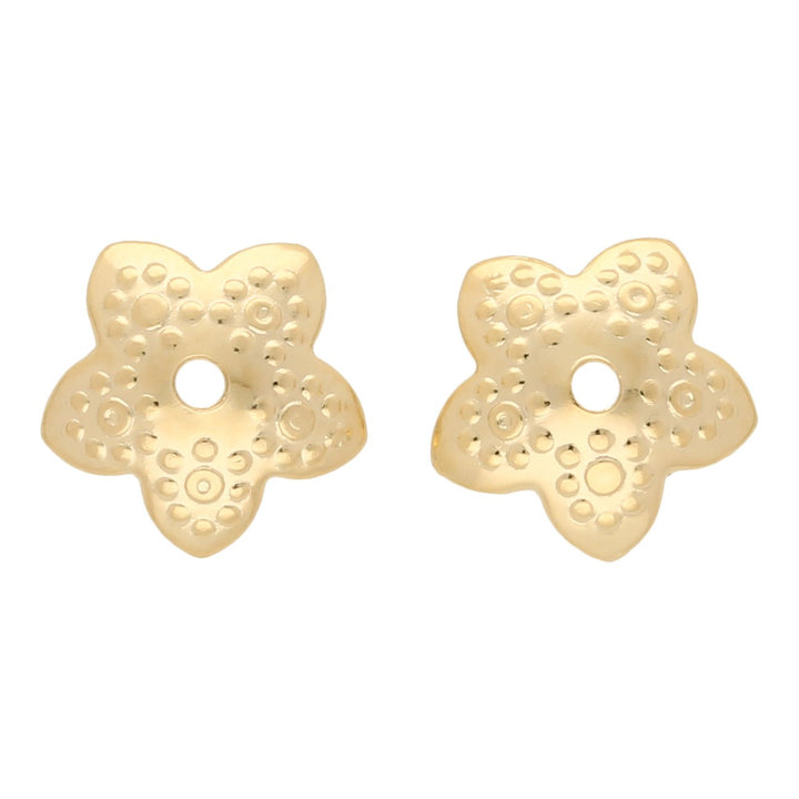 Perlenkappen Blumenform – 10 mm - Gold - PerlineBeads