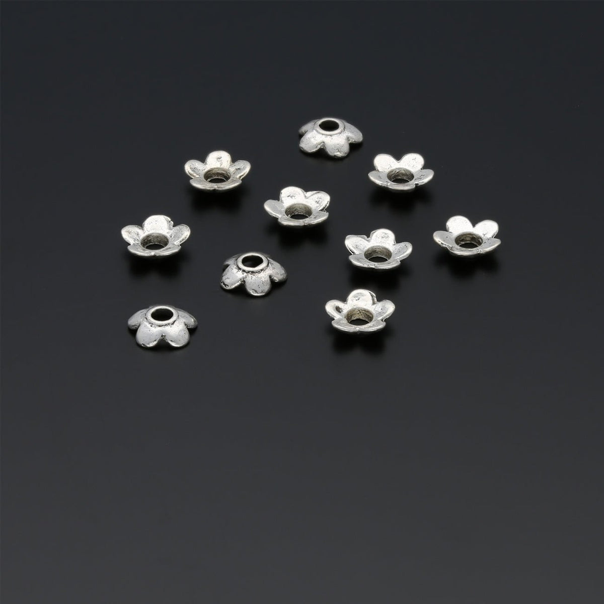 Perlenkappen Blumenform – 6,5 mm - PerlineBeads