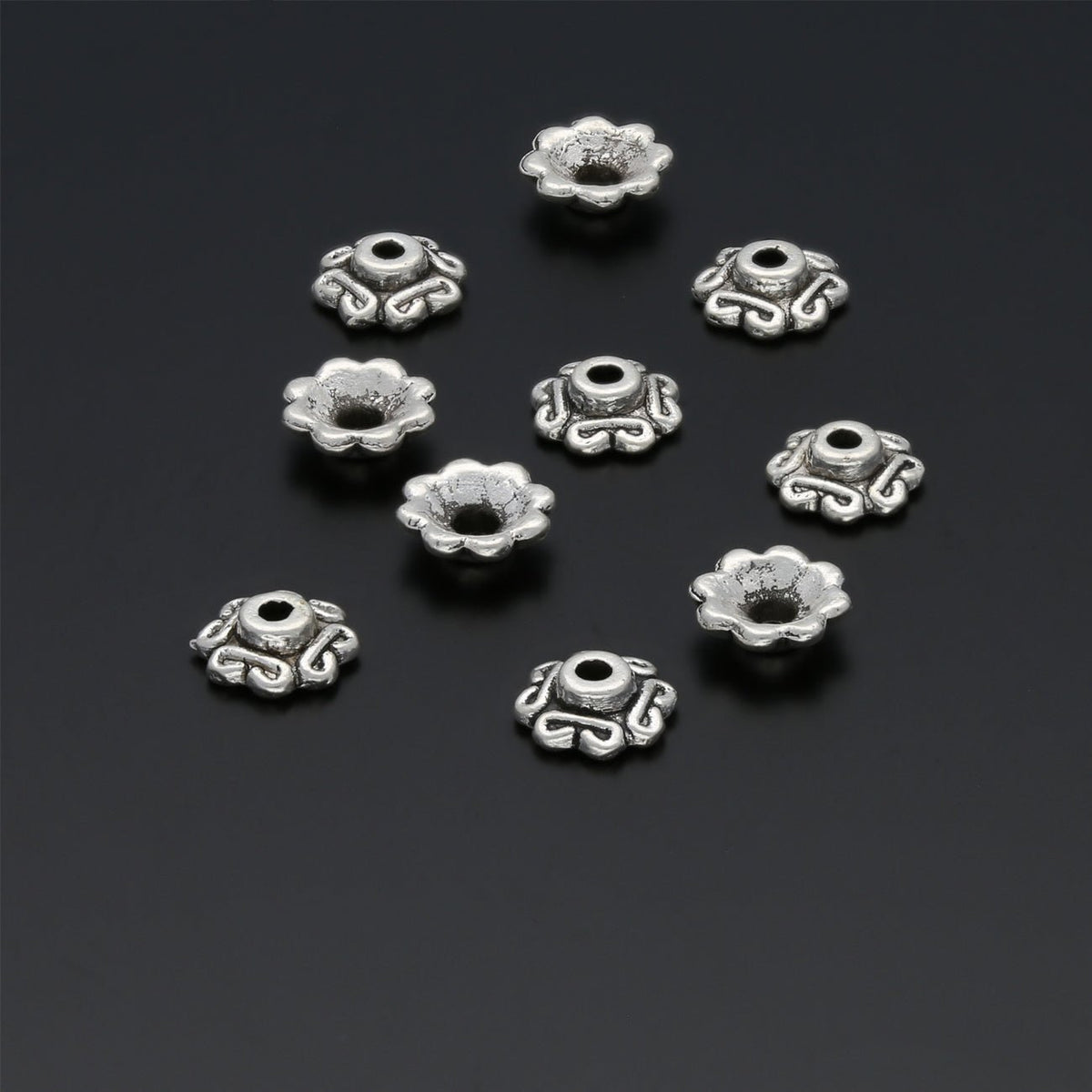 Perlenkappen Blumenform – 7 mm - PerlineBeads
