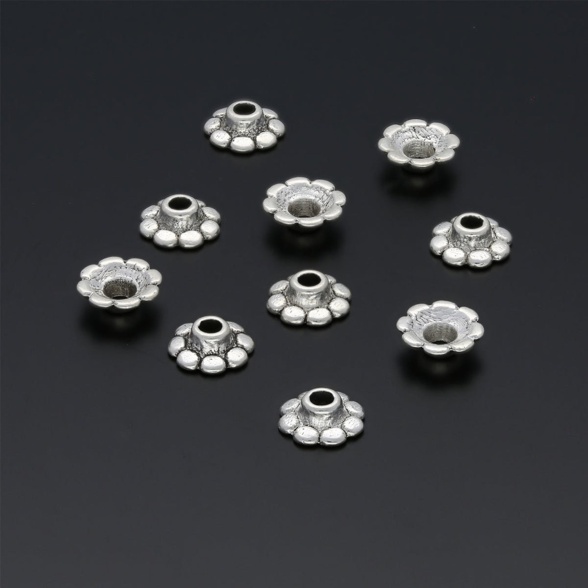 Perlenkappen Blumenform – 8 mm - PerlineBeads